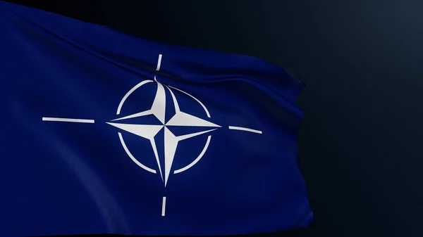 Bandiera Nato Organizzazione Del Trattato Del Nord Atlantico Alleanza Militare — Foto Stock