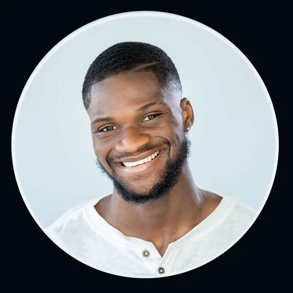 Радісна Людина Оптимістичний Спосіб Життя Позитивне Ставлення Значок Аватара Щасливий — стокове фото