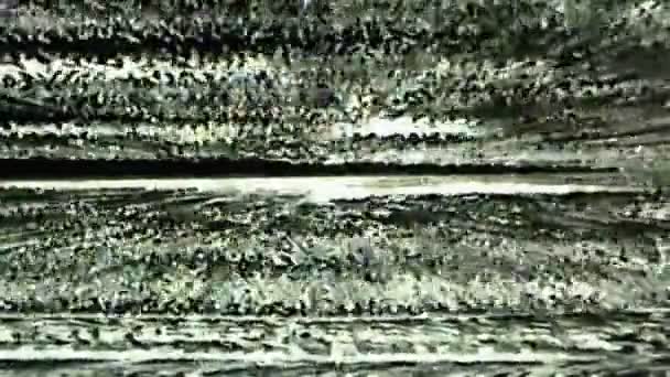 Vhs Glitch Analog Noise Texture Signal Failure Transition Overlay White — ストック動画