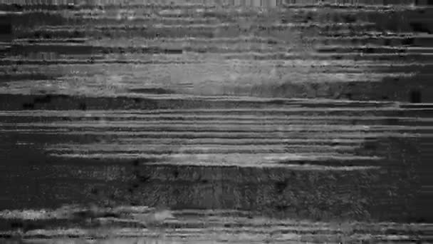 Analog Glitch Static Noise Texture Transition Overlay Black White Flicker — Vídeos de Stock