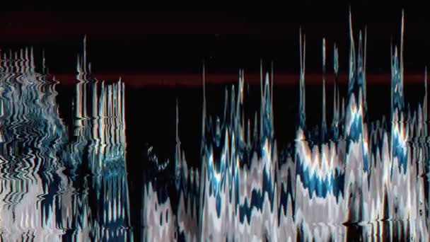 Analog Glitch Noise Overlay Vhs Distortion Texture Blue White Red — Video