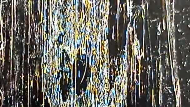 Color Static Noise Vhs Glitch Texture Frequency Defect Blue Orange — Stockvideo