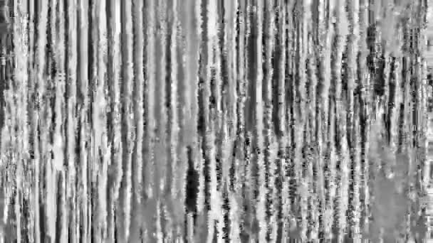 Analog Noise Texture 8Bit Glitch Transition Overlay Vhs Distortion Black — Stock Video