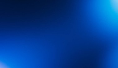 Defocused neon glow. Blur light flare. Futuristic illumination. Bokeh navy blue color gradient on dark modern fluorescent abstract empty space background.