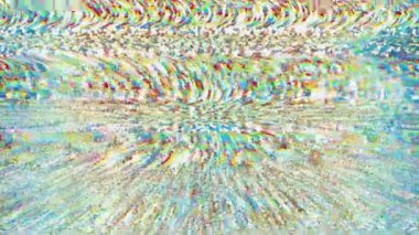Glitch art. Color static noise. Artifacts transition overlay. Red blue orange fuzzy grain texture analog VHS distortion abstract background.