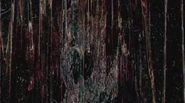 Statik gürültü dokusu. Arıza sanatı. Analog bozulması örtüşüyor. Kırmızı mavi renk, koyu grunge soyut arkaplan üzerindeki elektronik objeleri titretiyor.