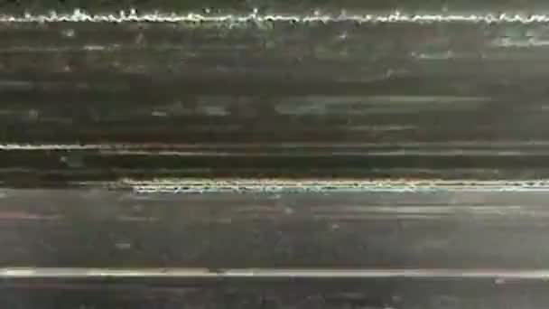 Glitch Overlay Vhs Ruis Textuur Transmissiestoring Rood Zwart Wit Fuzzy — Stockvideo