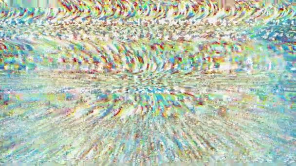 Glitch Art Color Static Noise Artifacts Transition Overlay Red Blue — Stok video