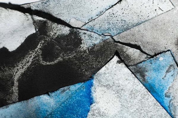 Занепокоєний Папір Тло Темної Текстури Старі Шматочки Чорно Синя Фарба — стокове фото