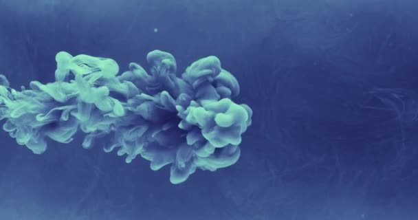 Ink Water Drop Fluid Splash Logo Reveal Effect Blue Color — Video