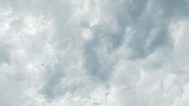 Cloudy Sky Aerial View Boundless Atmosphere White Gray Dense Clouds — Stockvideo