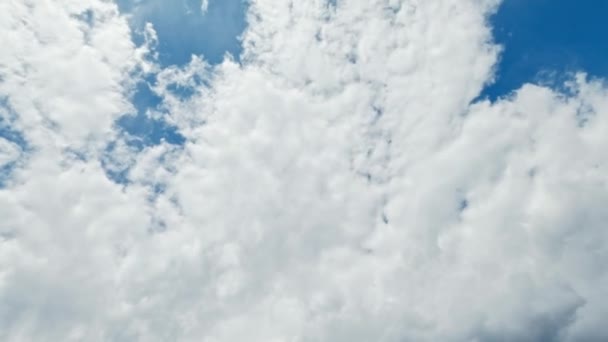 Sky Beauty Wonderful Day Aerial Meditation White Fluffy Dense Clouds — Video Stock