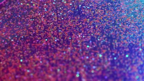 Fluid Magic Glittering Flow Art Festive Background Colorful Shimmering Stream — 图库视频影像