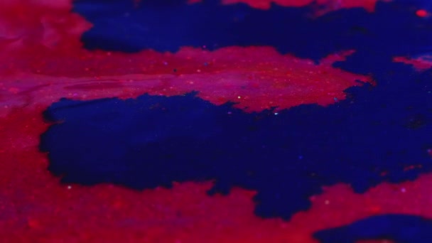Abstract Painting Acrylic Magic Creative Art Dark Blue Fluid Paint — Video Stock