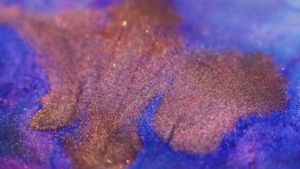 Glitter Ink Texture Bokeh Light Blur Circle Radiance Defocused Gold — Stockvideo