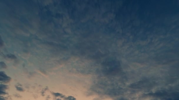 Sunset Sky Wonderful World Nature Beauty Light Blue Evening Heaven — Vídeo de stock