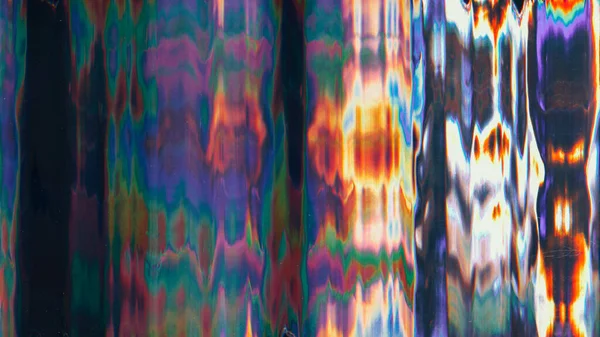 Neon Glitch Background Color Distortion Matrix Damage Purple Orange Green — Stok fotoğraf