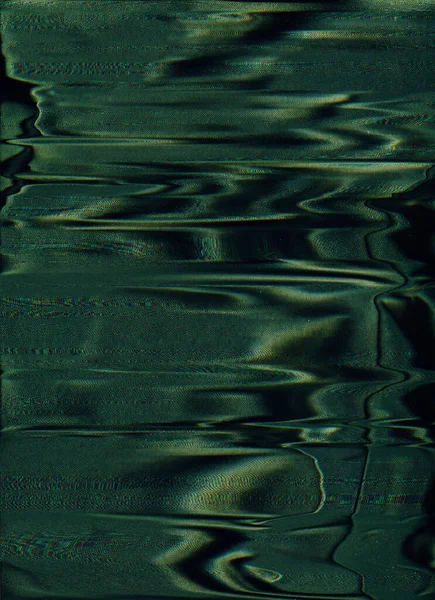 Glitch Noise Texture Digital Distortion Signal Interference Green Black Color — Foto Stock