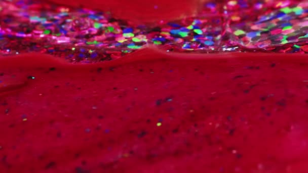 Fluid Color Expressive Art Creative Design Bright Red Fluid Paint — Stock video