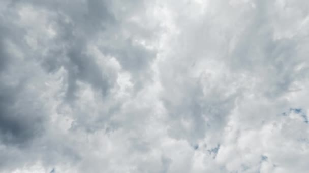 Cloudy Sky Freedom Mind Aerial View White Dense Fluffy Clouds — Stock videók