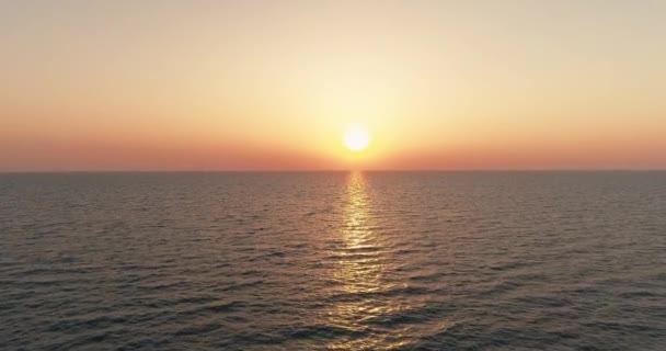 Sea Scenery Drone View Sunset Horizon Nature Beauty Water Landscape — Stock videók