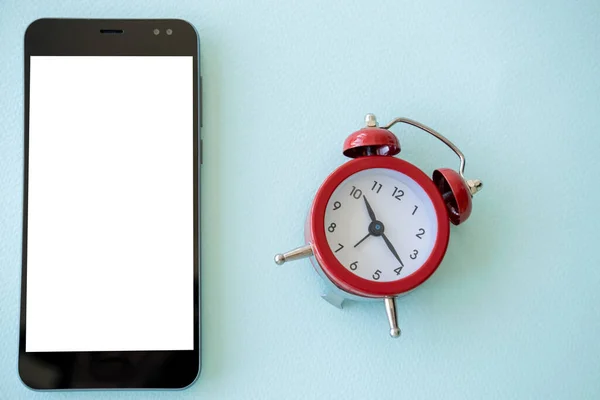 Time Schedule Mobile Mockup Digital Project Smartphone White Blank Screen — 스톡 사진