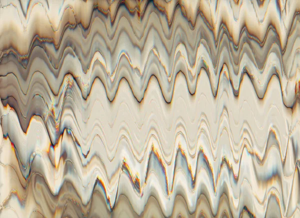 Glitch Noise Texture Digital Distortion Signal Error Beige Black Color — Photo