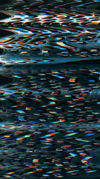 Color Noise Texture Glitch Art Futuristic Distortion Neon Blue Orange — Stok fotoğraf