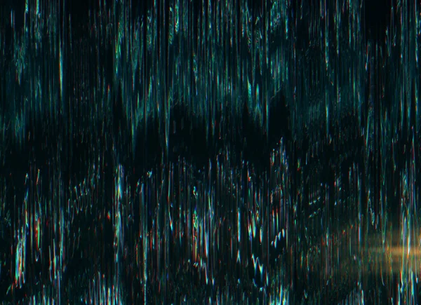 Glitch Overlay Analog Noise Texture Electronic Defect Green Blue Black — Stock Photo, Image