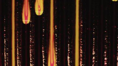 Nail polish palette. Fluid magic. Creative design. Yellow peach liquid stream of paint floating on dark glassy rows in macro shooting.
