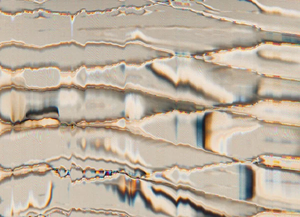 Glitch Texture Distortion Noise Transmission Interference Beige Black Color Fuzzy — Stok fotoğraf