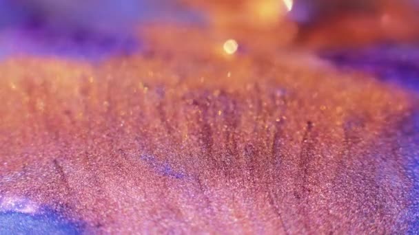 Bokeh Glitter Background Blur Sparkles Fantasy Waterfall Defocused Gold Orange — Stok video