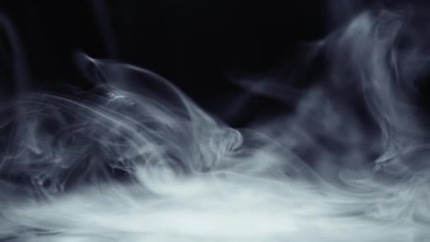 Steam Background Smoke Floating Logo Opener Transition Transparent Fog Swirl — Stockvideo