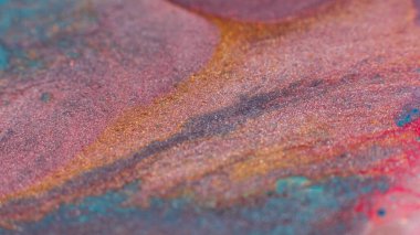 Painting relax. Fluid magic. Creative art. Peach pink lavender yellow fluid paint blend