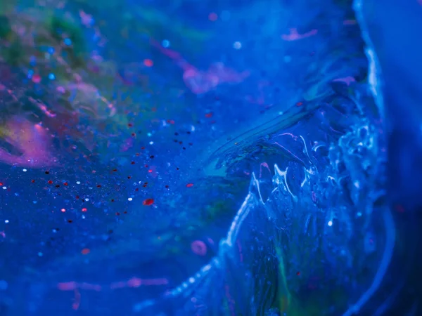 Multicolor Glitter Sparkles Blue Smeared Defocused Abstract Color Art Background — Zdjęcie stockowe