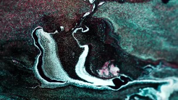 Vertical Video Glitter Fluid Wave Marble Gradient Shiny Particles Texture — Stock Video