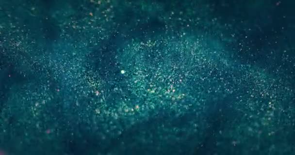 Sparkles Splash Blur Particles Background Shimmering Water Defocused Blue Orange — Vídeo de Stock