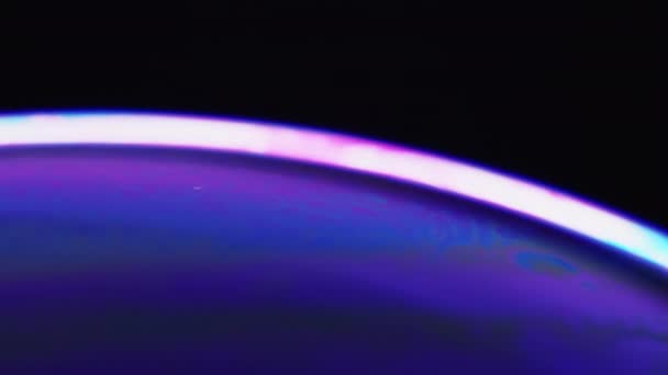 Zeep Universum Regenbooglamp Chemische Magie Kleurrijke Neon Licht Vloeistof Deel — Stockvideo