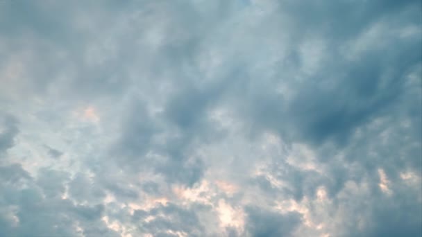 Спокойное Небо Магия Свободы Красота Воздуха Чистый Голубой Рай Светлыми — стоковое видео
