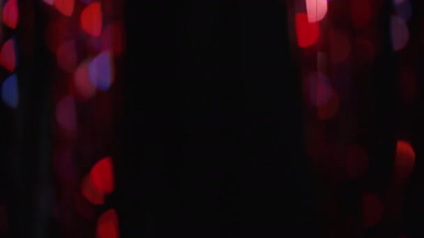 Světelné Světlice Překrývají Neon Bokeh Záře Rozmazaný Záblesk Rozostřené Fluorescenční — Stock video