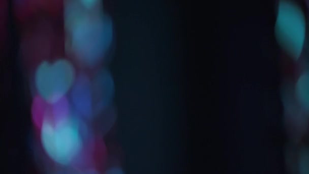 Bokeh Gloed Overlay Romantische Lichtflits Feestversiering Uitstraling Defocused Neon Roze — Stockvideo