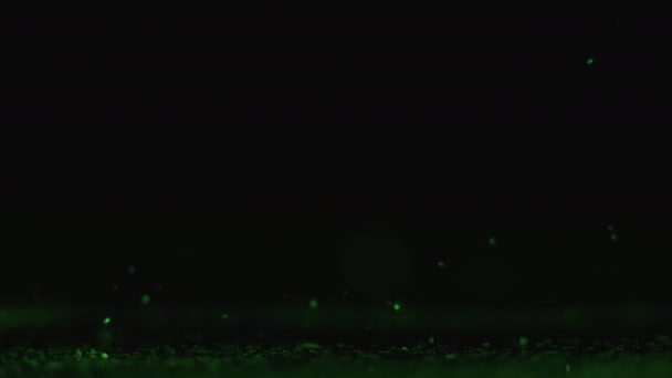 Glitter Rain Background Bokeh Light Blur Festive Sparkles Defocused Neon — Stock Video