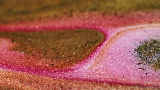 Renkleri Karıştırıyorum Sıvı Büyüsü Yaratıcı Resim Pembe Turuncu Sıvı Boya — Stok video