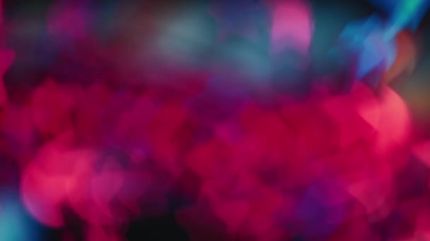 Smuga Pozostawia Wzór Jesienne Zaplecze Spadające Liście Defocus Neon Magenta — Wideo stockowe