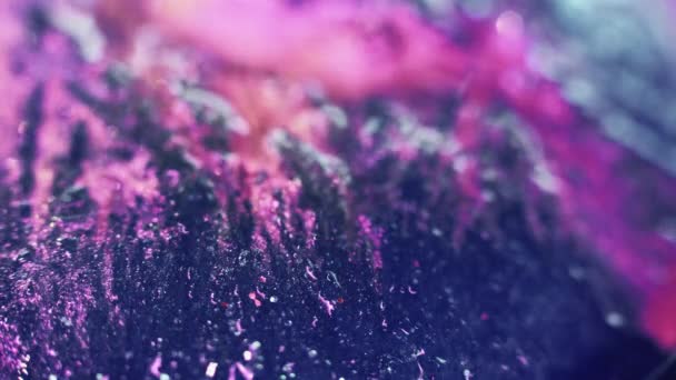 抽象美術作品 氷の岩の効果を輝く テクスチャ付きピンクネーブブルーの背景 — ストック動画