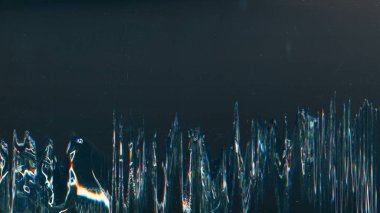 Arıza örtüsü. Sıkıntılı ekran. Eski film sesi. Mavi turuncu beyaz sanat eserleri soluk siyah soyut illüstrasyon fotokopi arkaplanındaki toz lekelerini çizer.