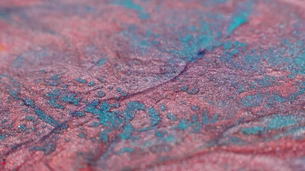 Tekutá Magie Kreativní Umění Abstraktní Malba Růžová Modrá Třpyt Tekuté — Stock fotografie