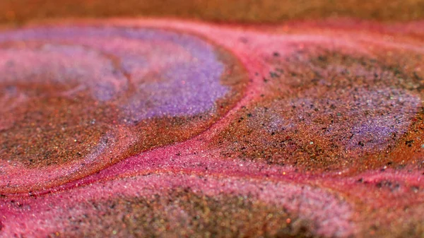 Mieszanie Kolorów Magia Płynów Kreatywny Obraz Różowy Pomarańczowy Strumień Płynnej — Zdjęcie stockowe