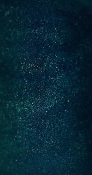 Partikel Strukturieren Den Hintergrund Glitzerwirbel Verwischen Bokeh Funkelt Defokussiert Blau — Stockvideo