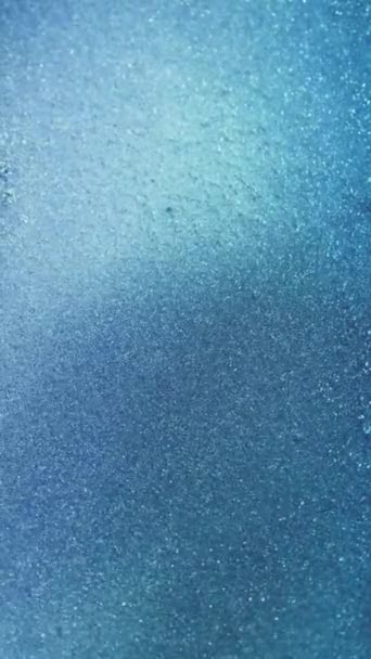 Vertical Video Glitter Background Sparkles Motion Bokeh Light Tranquil Blue — Vídeos de Stock